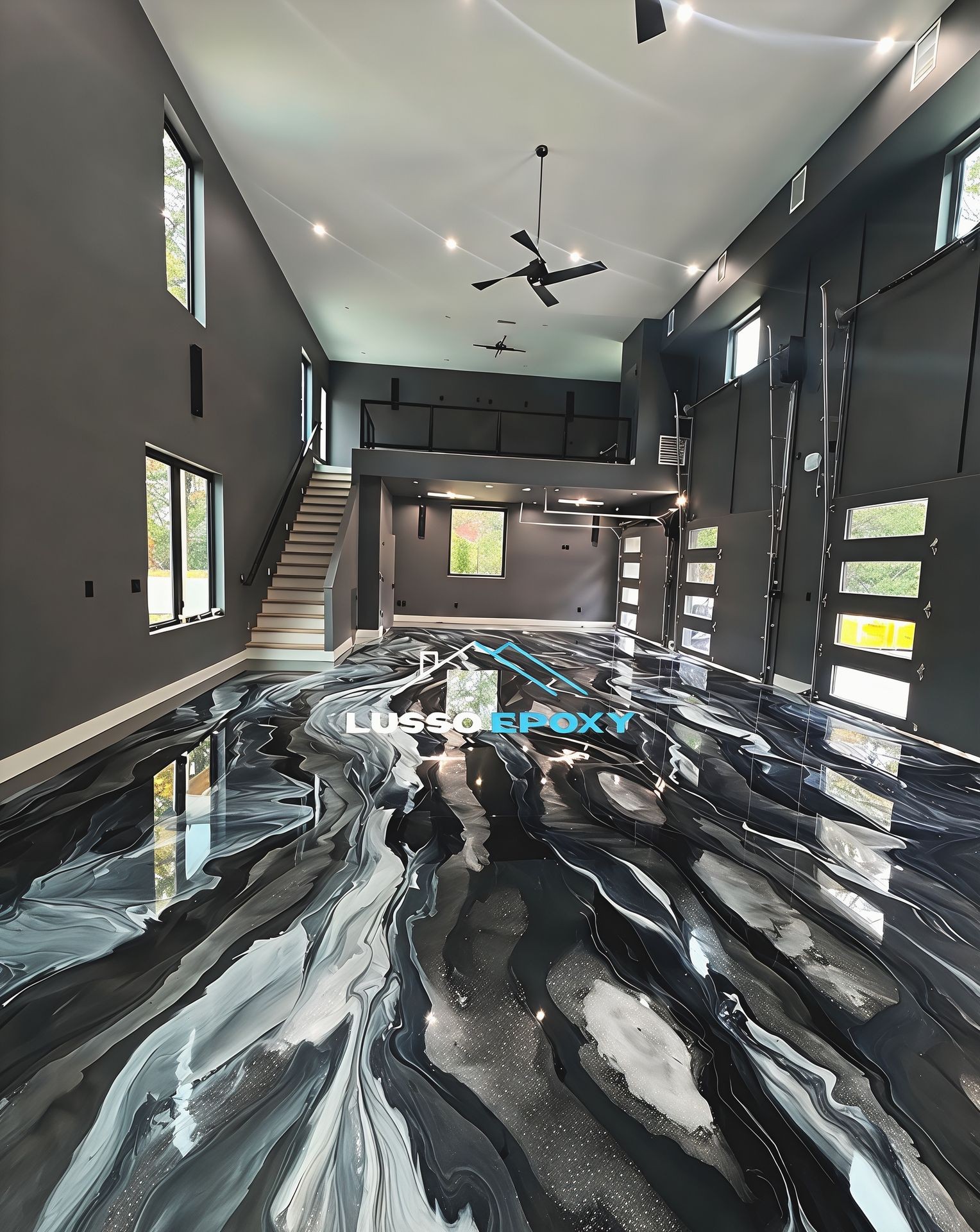 Custom Metallic Epoxy Flooring Design